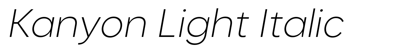 Kanyon Light Italic